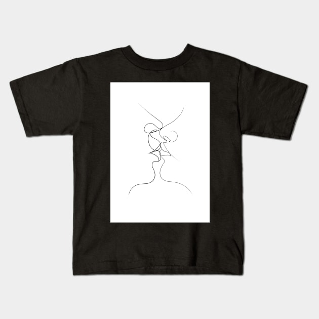 Tender Kiss Kids T-Shirt by AdamRegester